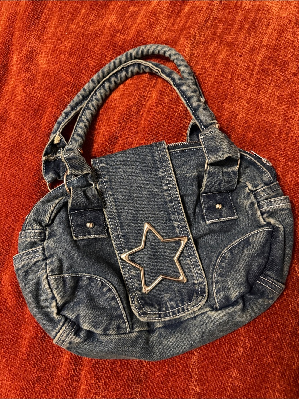 Fashion Nova | Denim Star Accent Shoulder Bag | NWOT